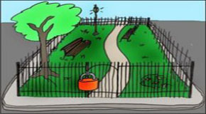 Las rejas en las plazas